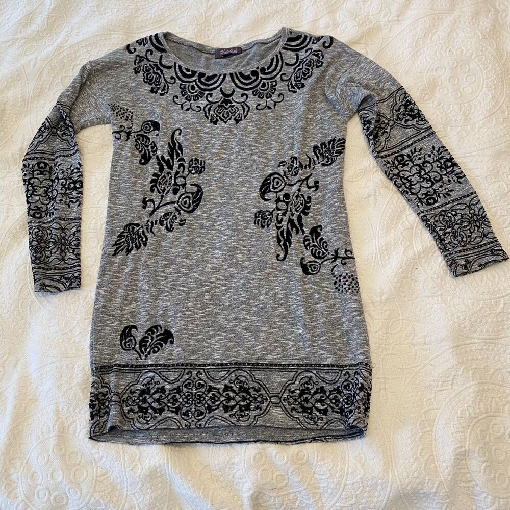 Hale bob size Small Baroque Velvet Victorian Patterned Boho Tunic Long Sleeve